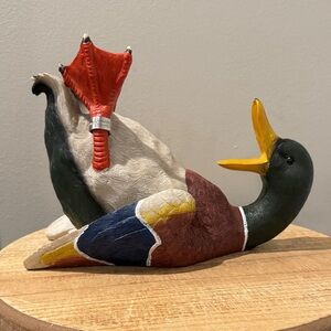 Rivers Edge Products wine bottle holder mallard duck sculpture Resin material